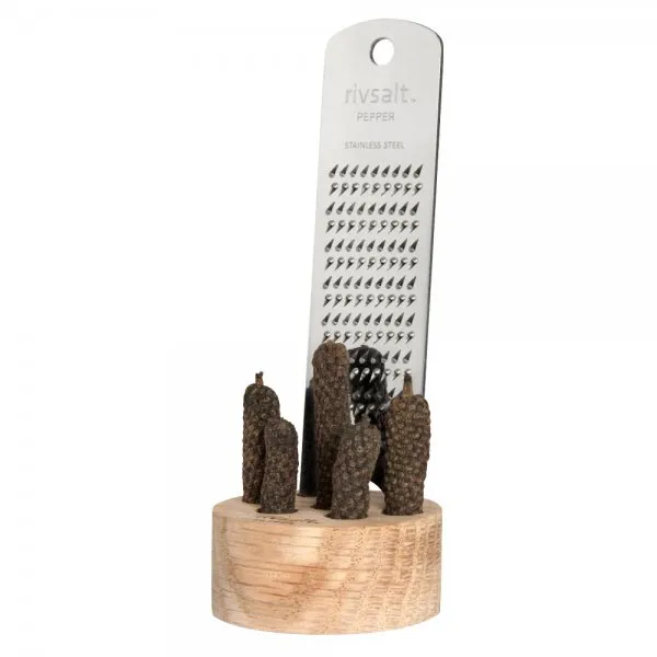 RIVSALT Pfeffer-Reibe Spice Grater mit Java-Langpfeffer (3-teilig)