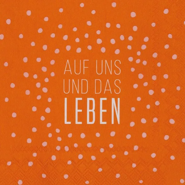 Räder Design Cocktailserviette Auf uns und das Leben (20-teilig)