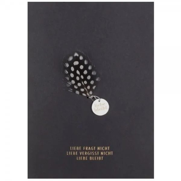 Räder Design Karte Beileidskarte Feder Liebe Fragt Nicht