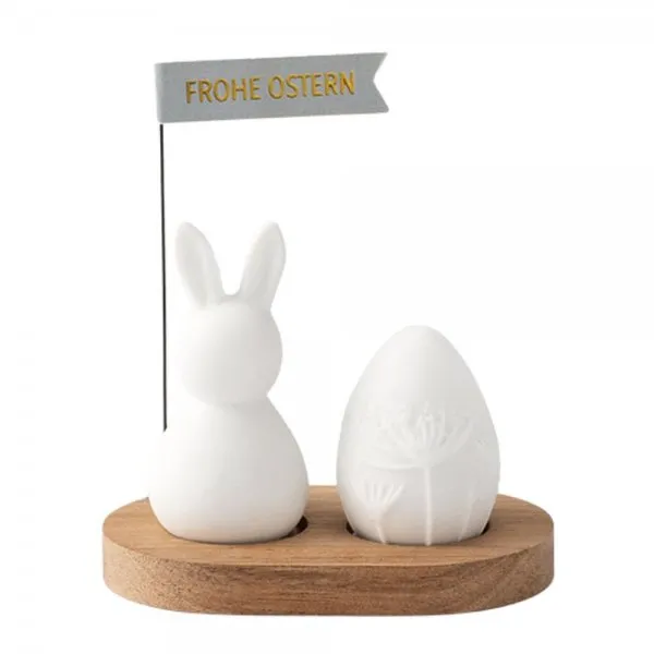 Räder Design Mini-Dekofigur Hasengruß Frohe Ostern