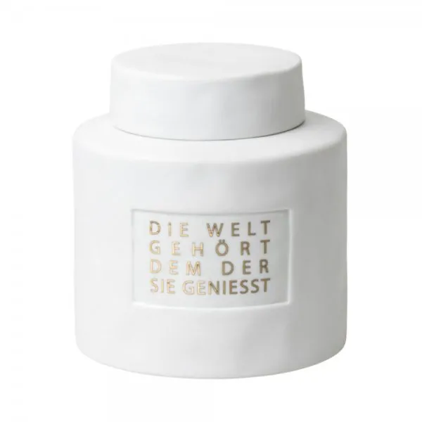 Räder Design Porzellandose Living Die Welt gehört Weiß-Gold