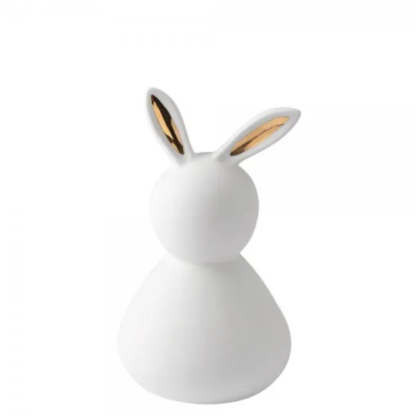 Räder Design Porzellanhase kleine Dame goldenes Herz (7x13cm)