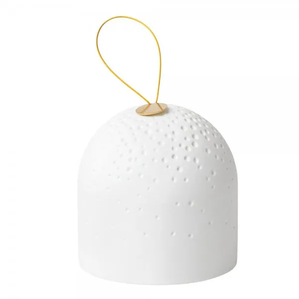 Räder Design Porzellanlampe mit LED Schneeflocken