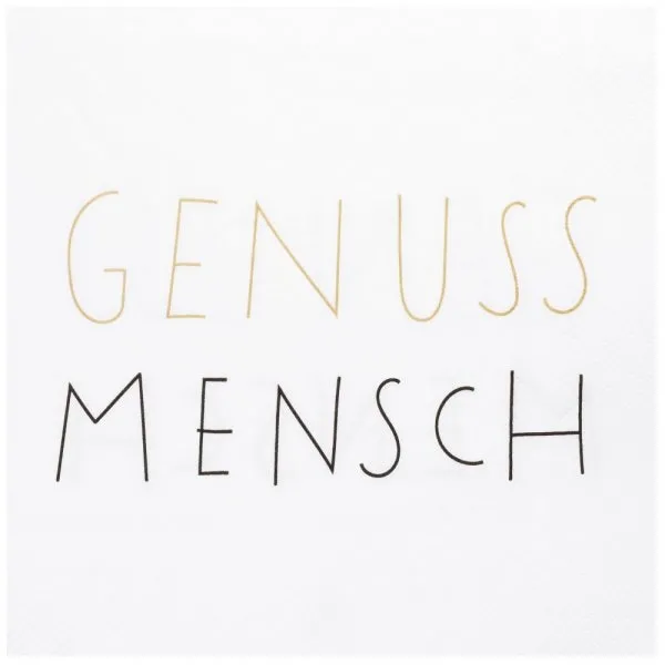 Räder Design Serviette Dining Genussmensch Weiß (20-teilig)