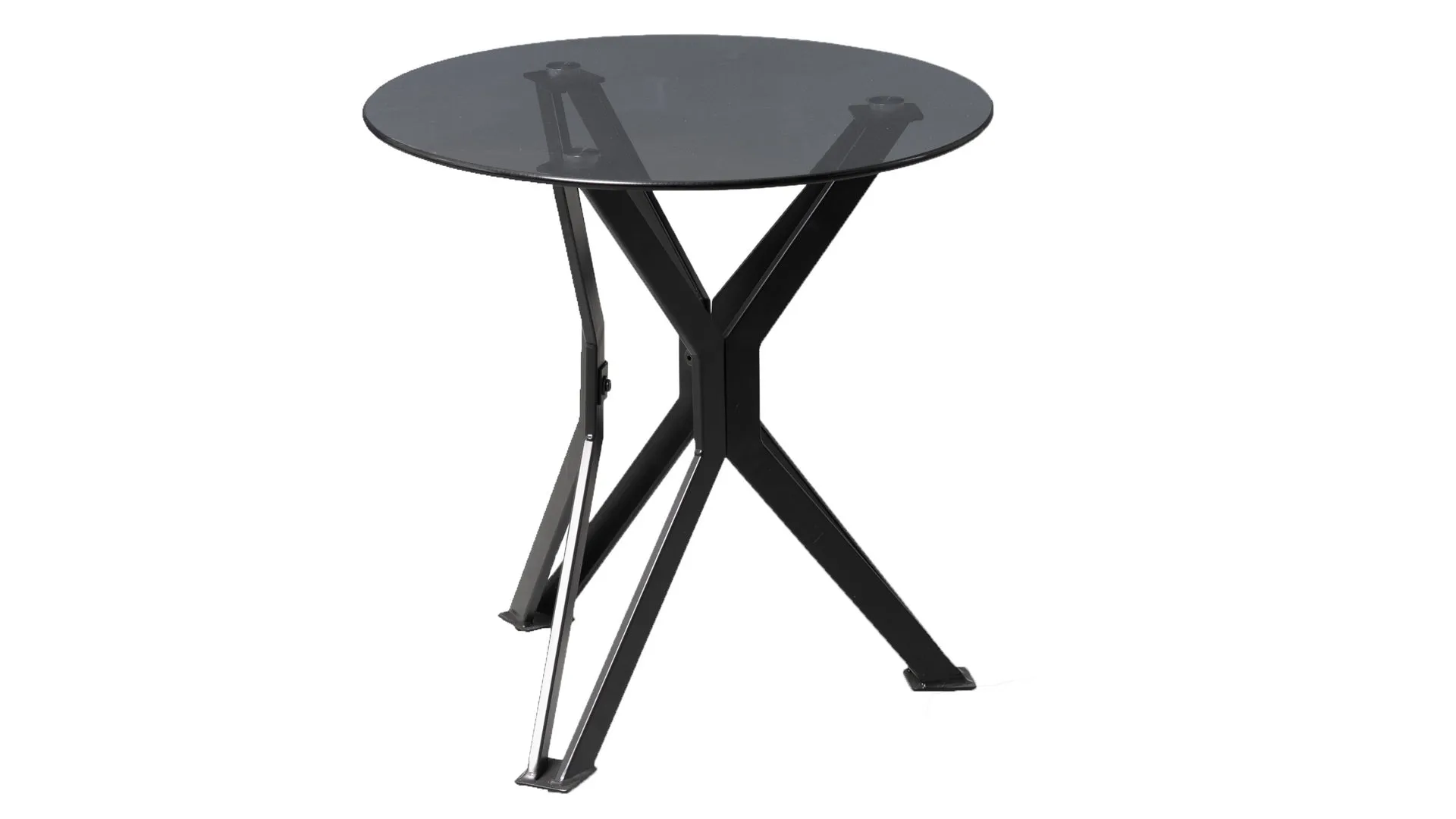 Beistelltisch Miri 1, Grau & Schwarz – Durchmesser ca. 50 cm