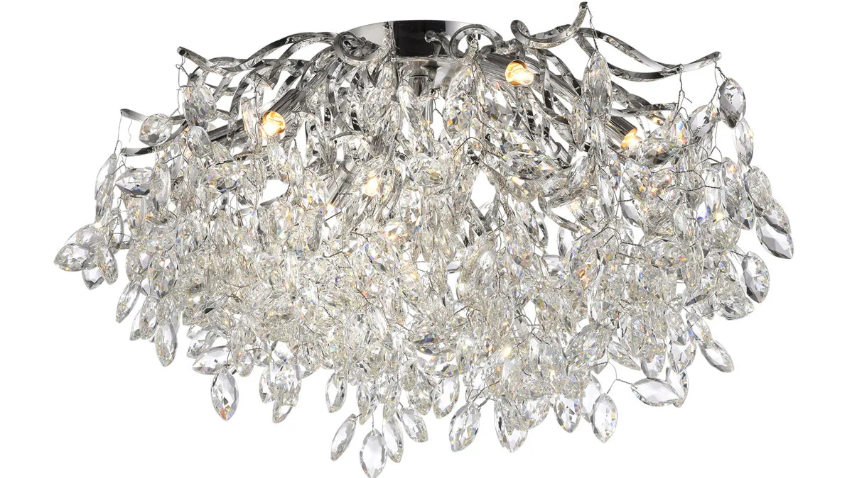 Paul Neuhaus Ricicle - Deckenleuchte, Transparent & Chrom - Durchmesser ca. 60 cm