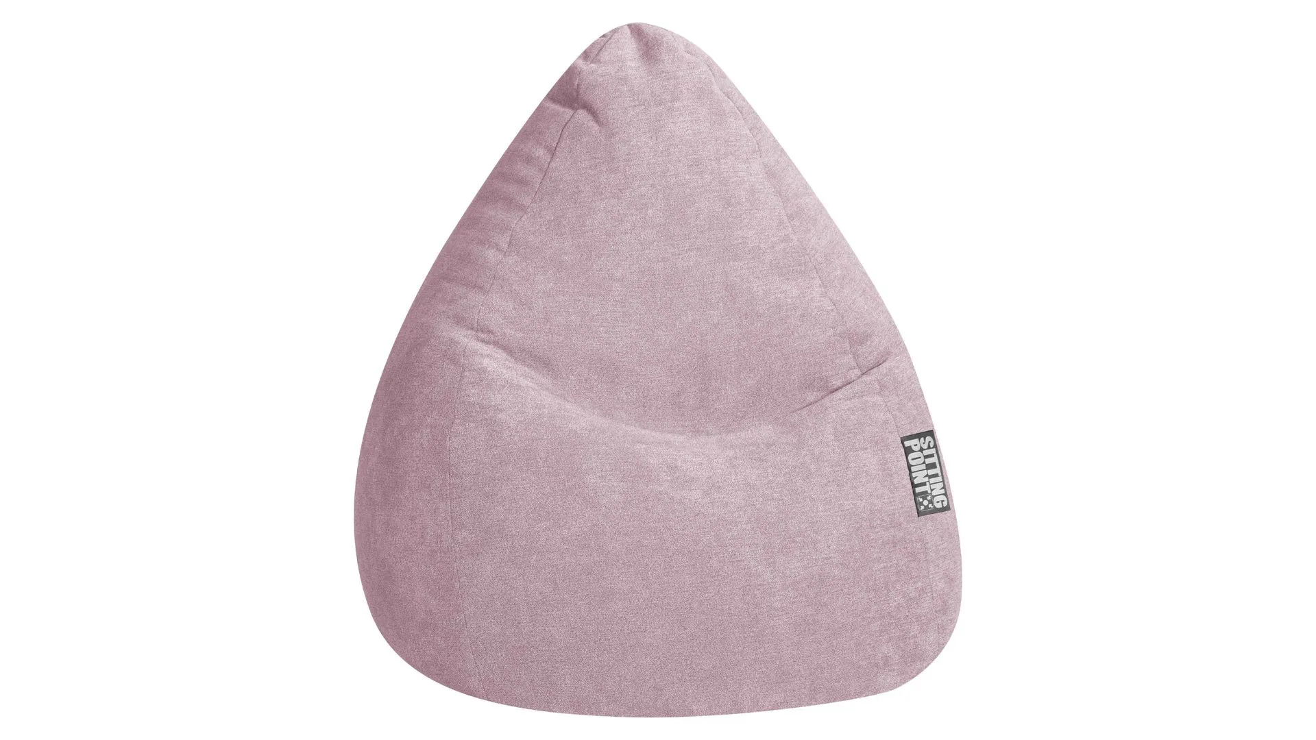 SITTING POINT beanbag alfa XXL - lässiger Sitzsack, altrosé Velours 067 – ca. 300 Liter