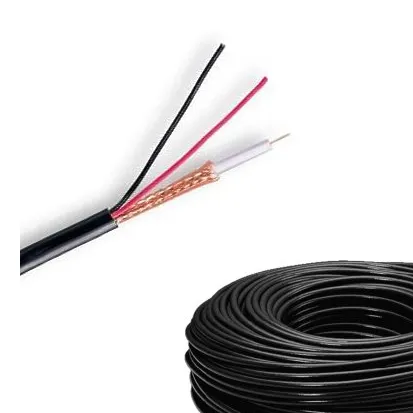 15m Kamerakabel Kombikabel 1xKoax+2x0,7qmm Schwarz Restposten