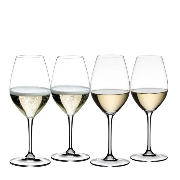 Riedel Weingläser Wine Friendly Weißwein Champagner (4-teilig)