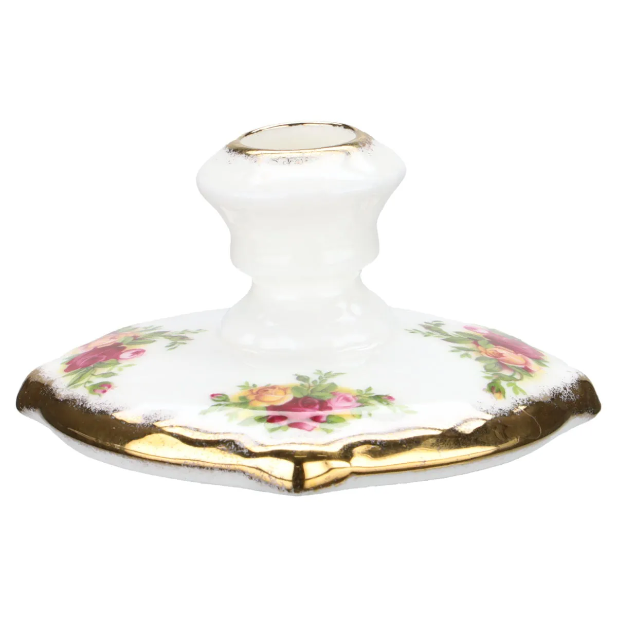 Kerzenleuchter mit breitem Fuß - Royal Albert Old Country Roses