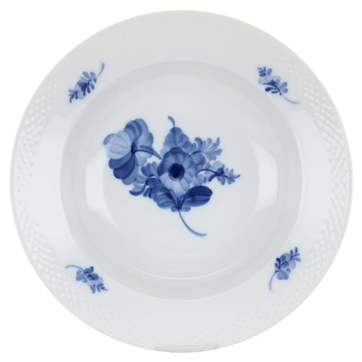 Suppenteller Modell 8106 - Royal Copenhagen Blaue Blume glatt I. Wahl