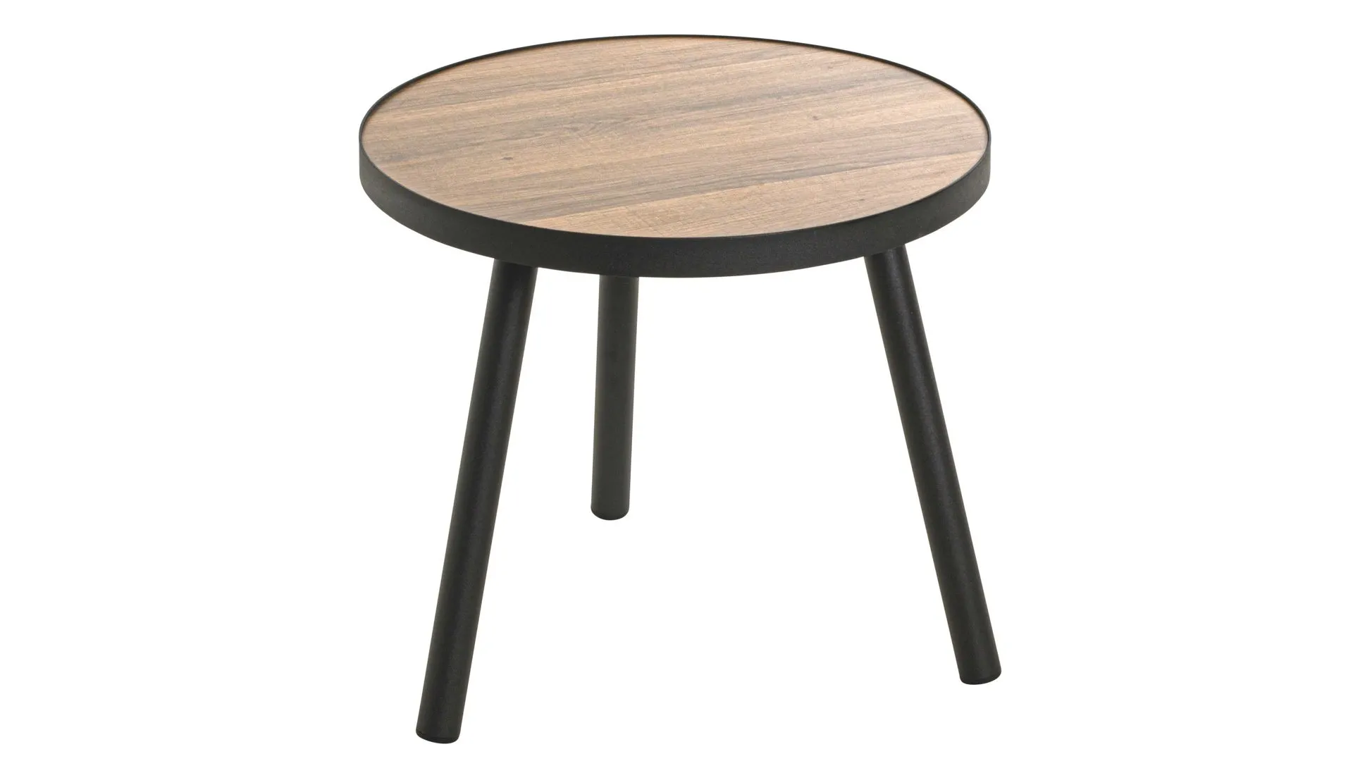 Beistelltisch, Eiche & Schwarz - Durchmesser ca. 40 cm