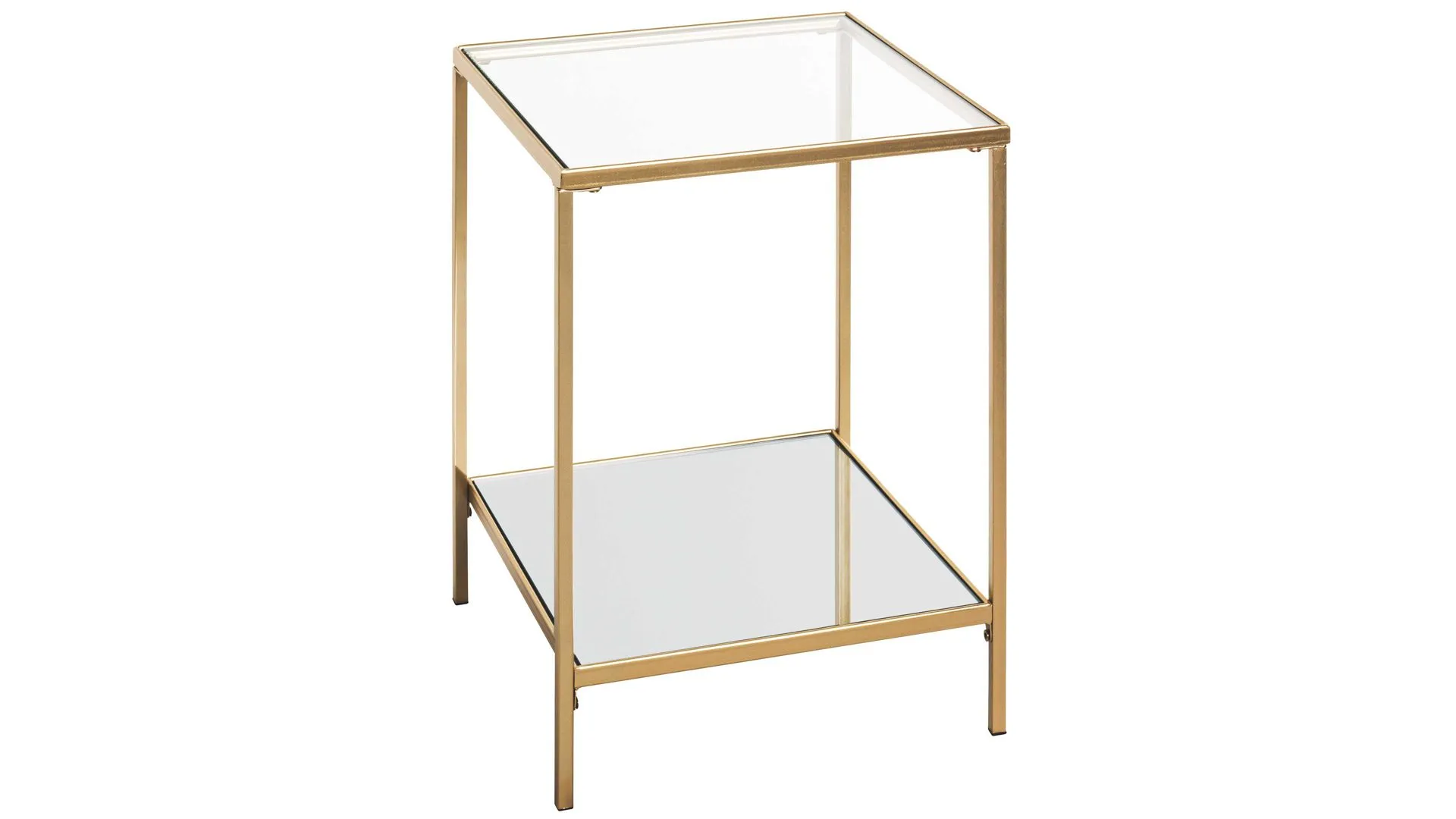 Beistelltisch, goldfarbenes Metall - Breite ca. 39 cm