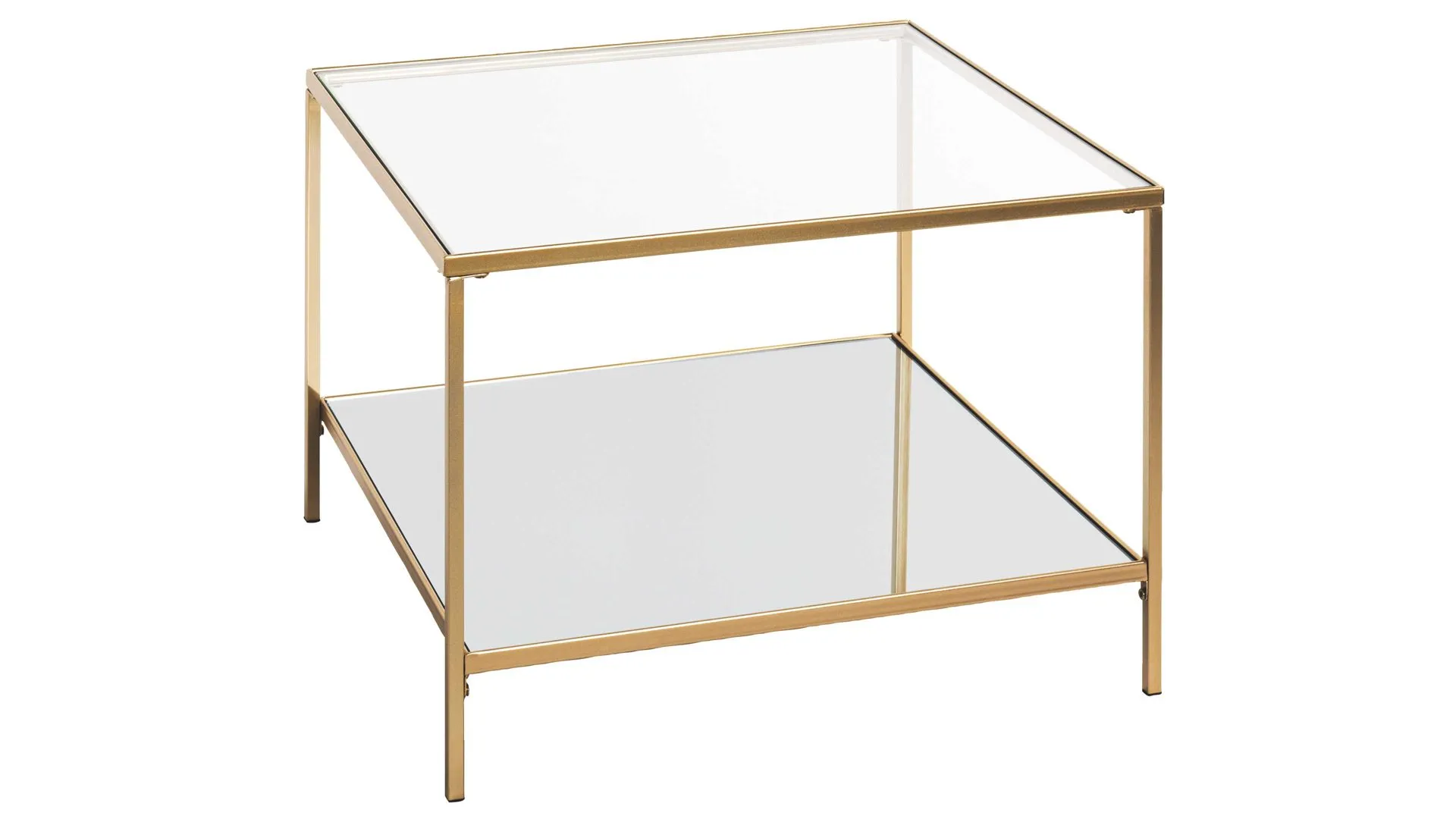 Beistelltisch, goldfarbenes Metall - Breite ca. 60 cm