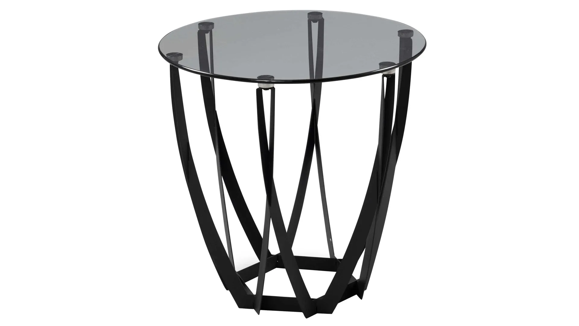 Beistelltisch Maya 1, Grau & Schwarz - Durchmesser ca. 50 cm