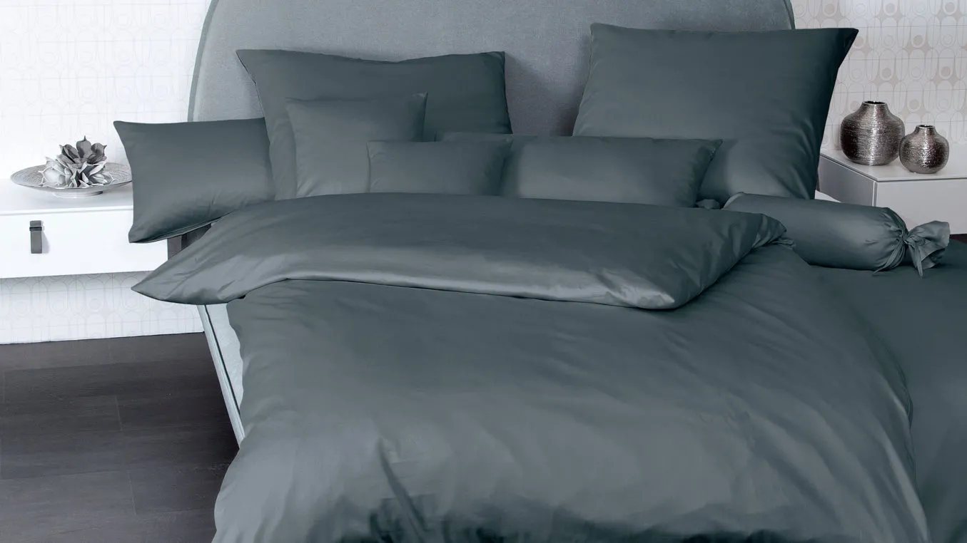 Janine® Bettwäsche-Set, Anthrazit - ca. 155 x 220 cm