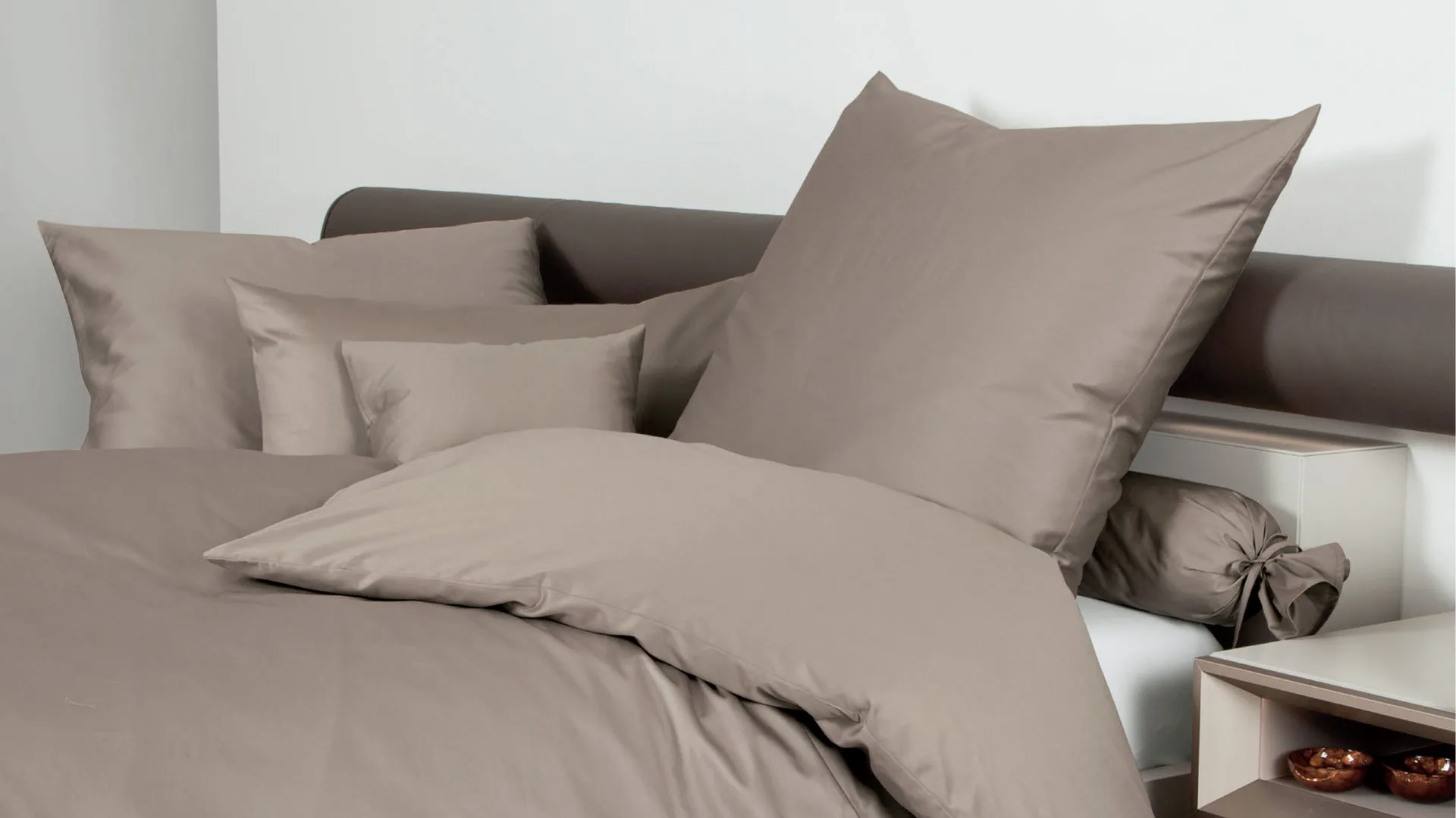 Janine® Bettwäsche-Set, Cappuccino - ca. 135 x 200 cm