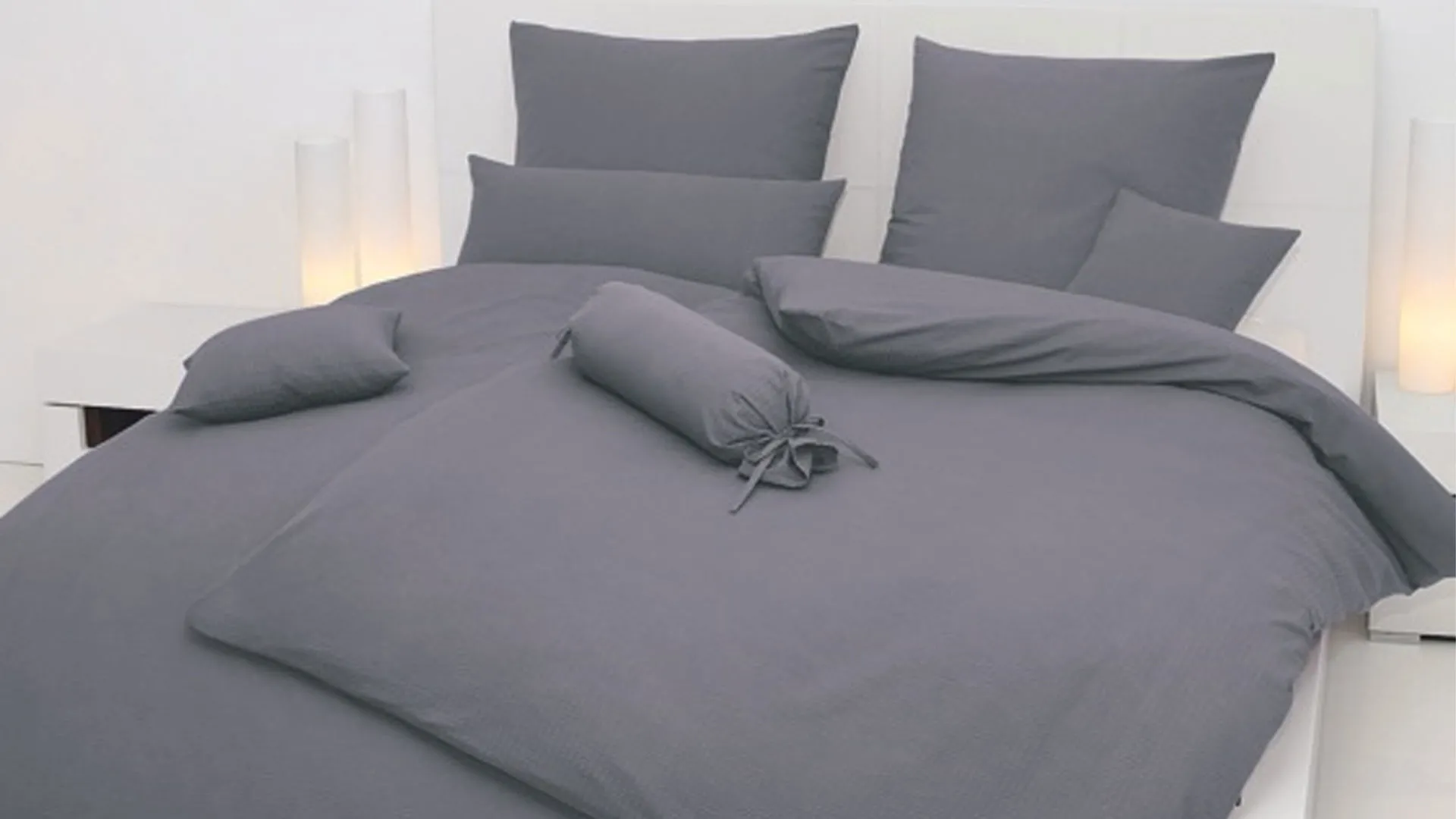 Janine® Bettwäsche-Set, titan – ca. 135 x 200 cm