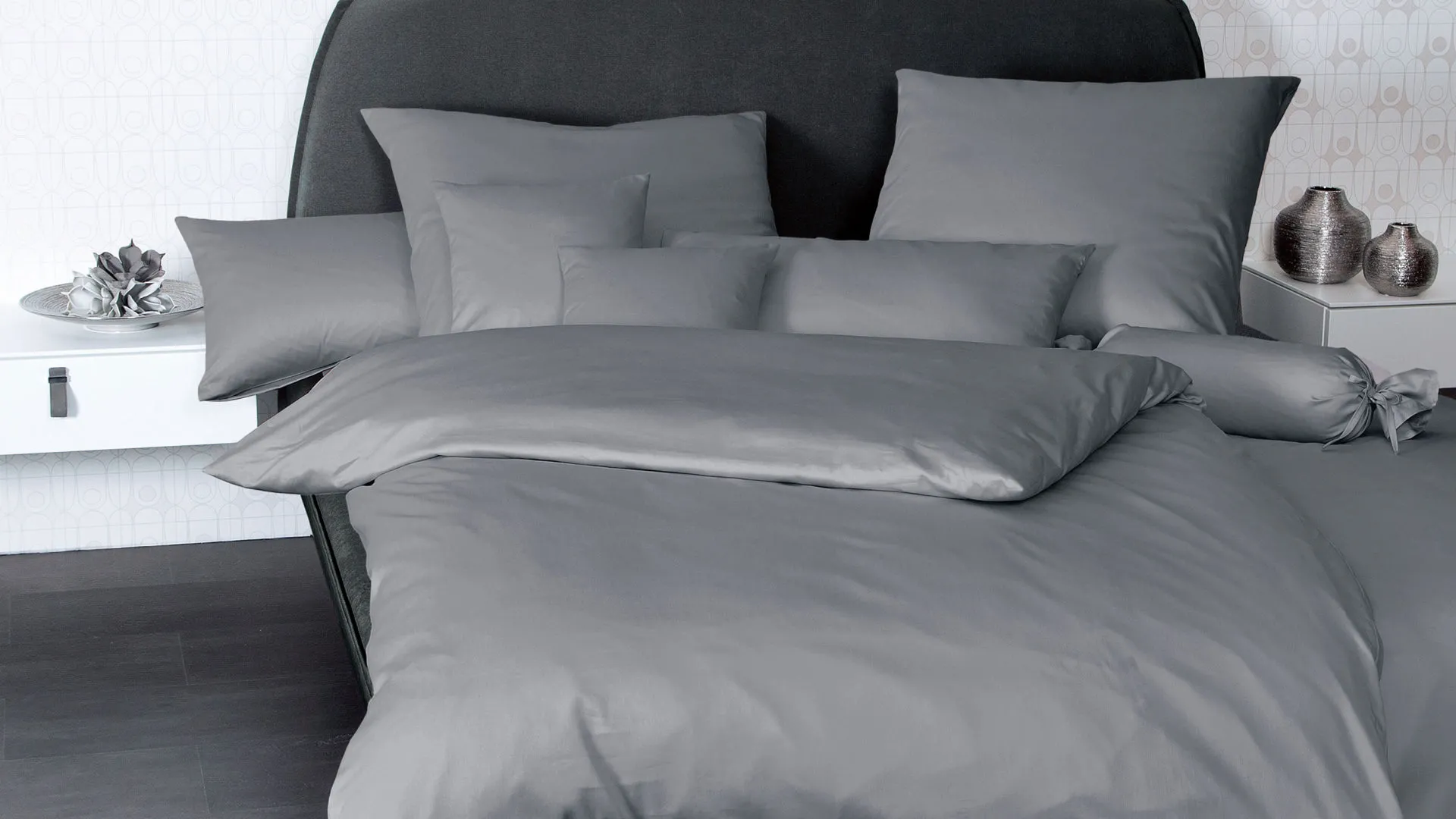 Janine® Bettwäsche-Set, Graphit - ca. 240 x 220 cm