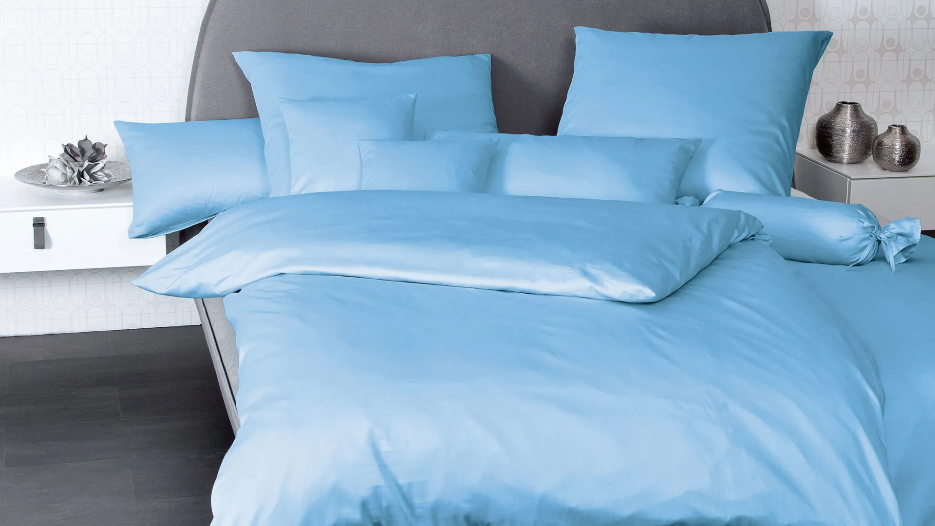 Janine® Bettwäsche-Set, Hellblau - ca. 155 x 220 cm