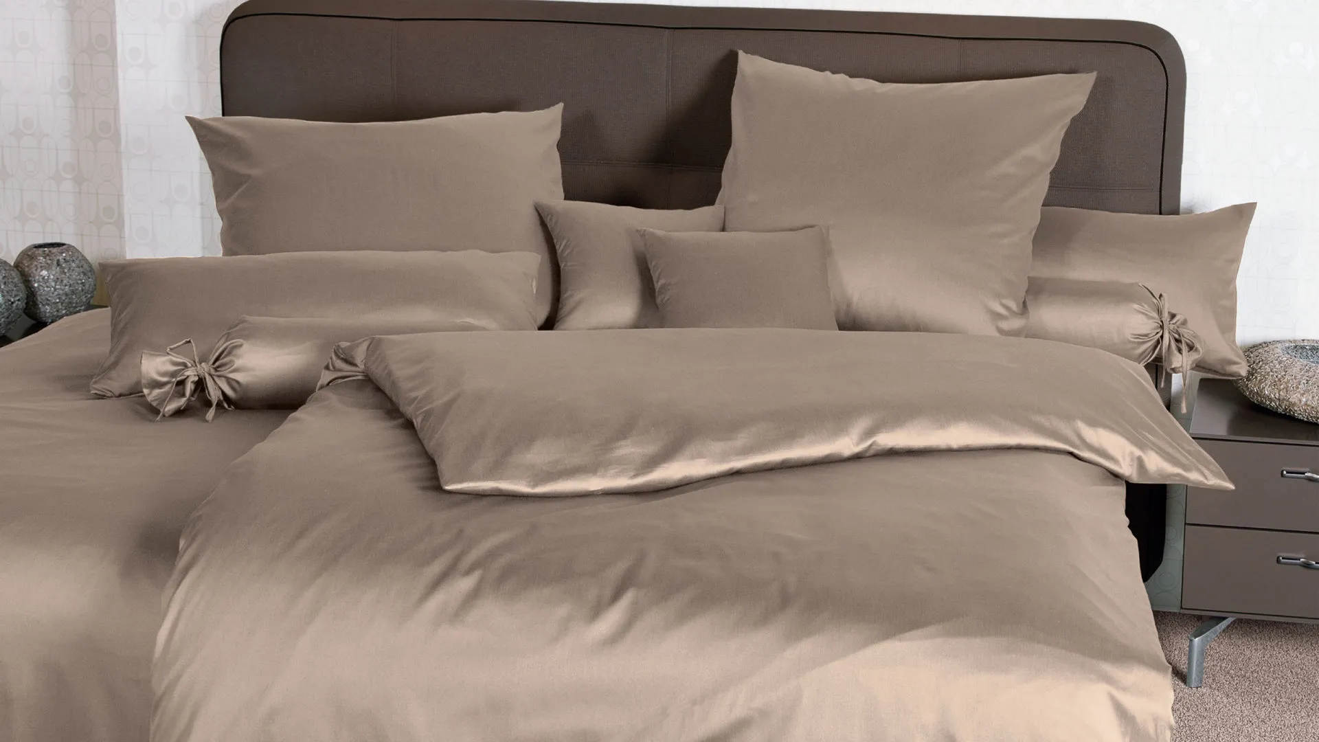 Janine® Bettwäsche-Set, Taupe - ca. 135 x 200 cm