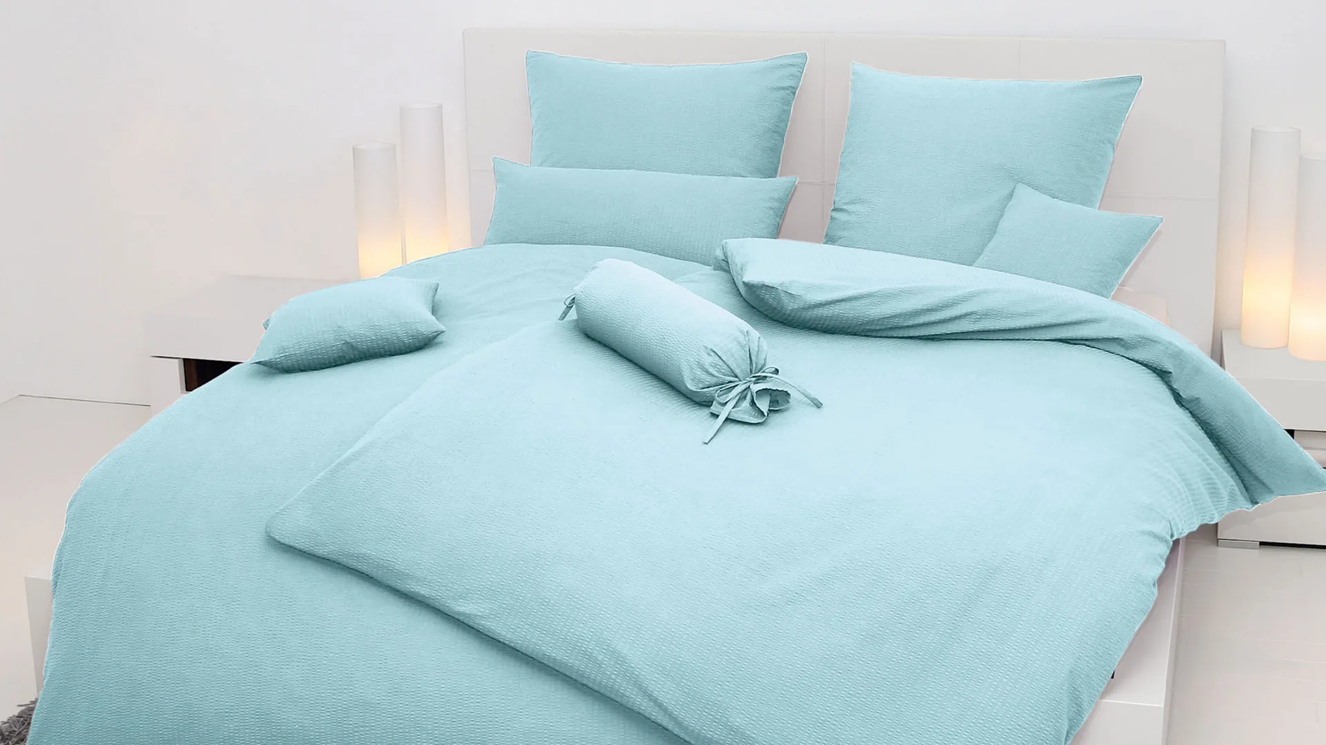 Janine® Bettwäsche-Set, kristallblau – ca. 135 x 200 cm