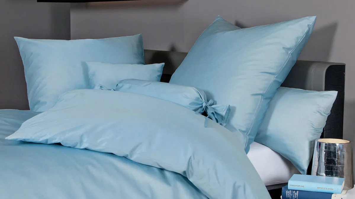 Janine® Bettwäsche-Set, Perlblau - ca. 155 x 220 cm