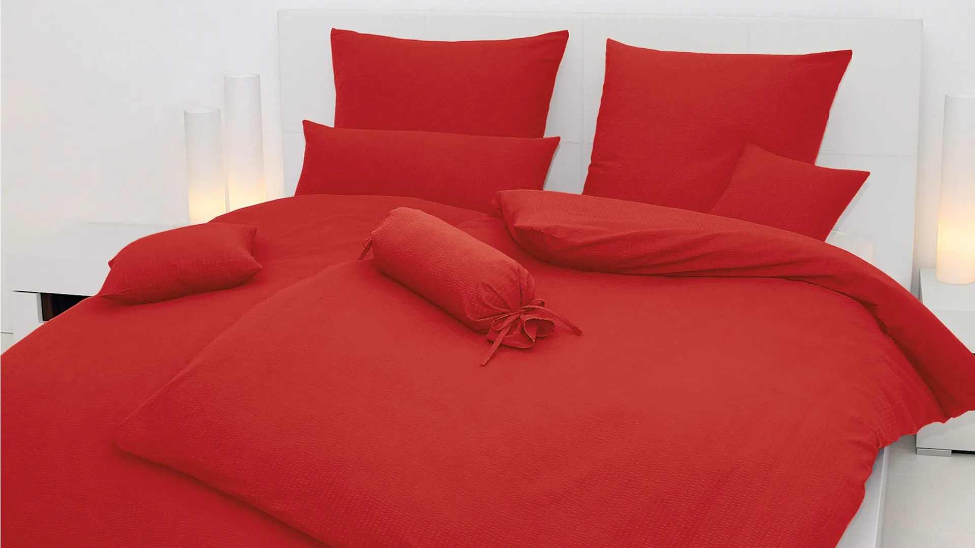 Janine® Bettwäsche-Set, rot – ca. 135 x 200 cm