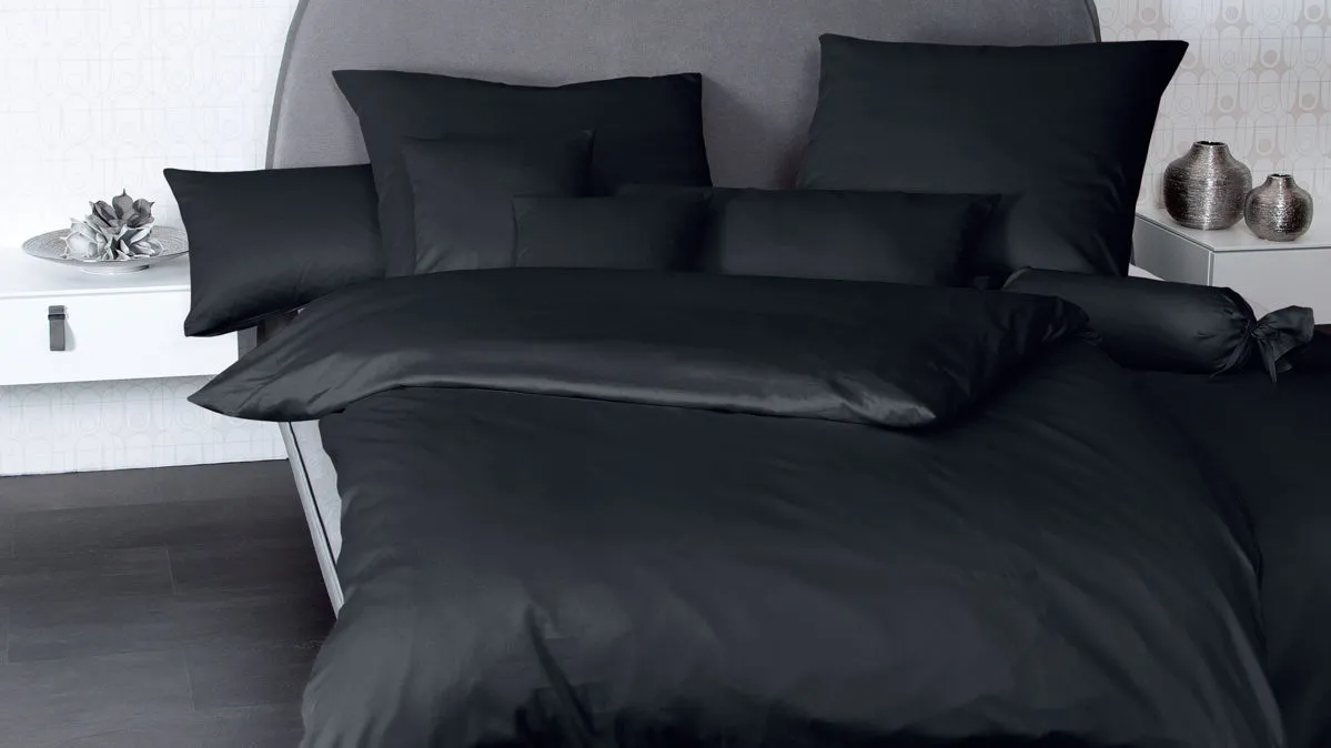 Janine® Bettwäsche-Set, Schwarz - ca. 155 x 220 cm