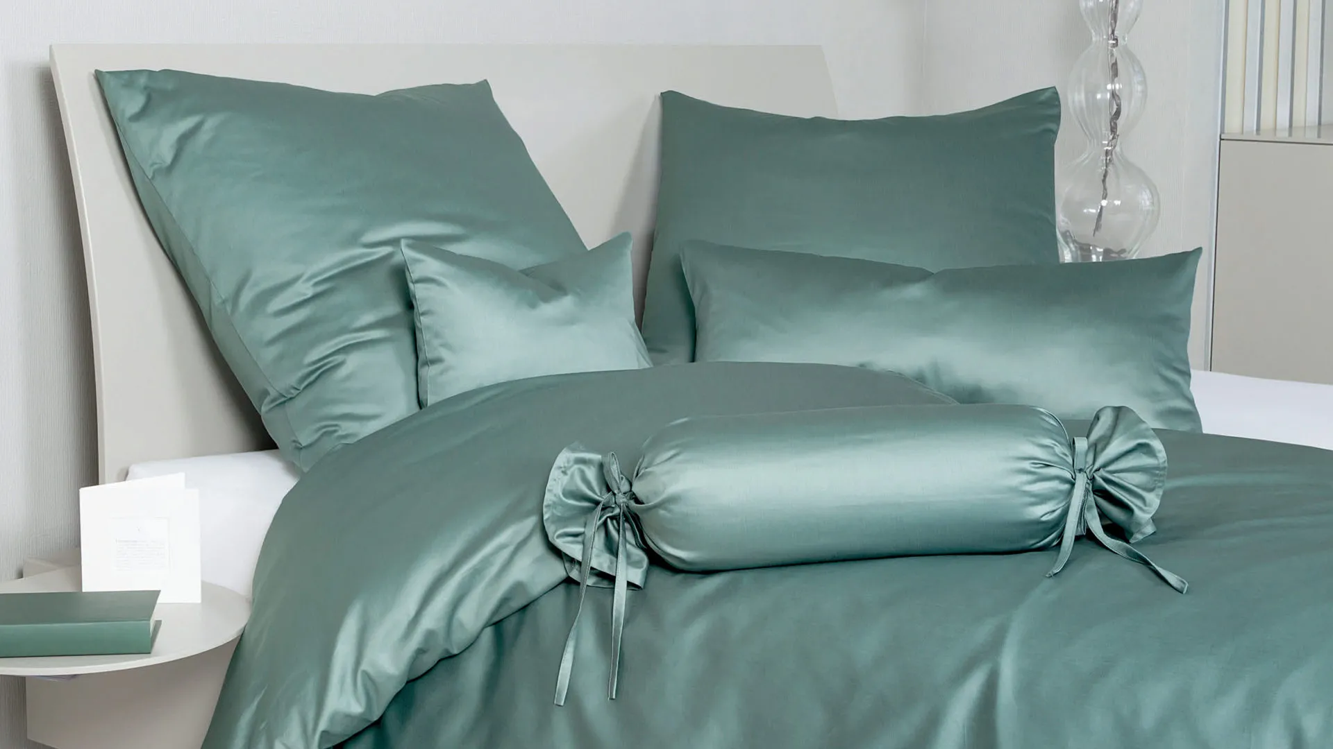 Janine® Bettwäsche-Set, Salbeigrün - ca. 135 x 200 cm