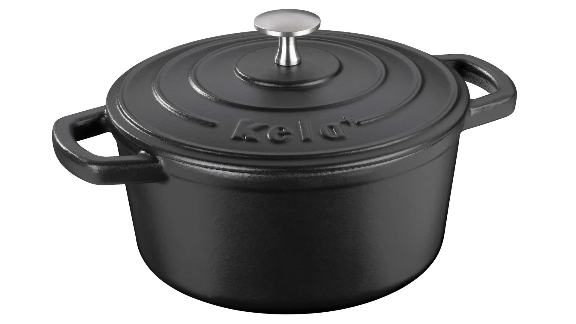 kela Bräter Calido, schwarzes Gusseisen - ca. 2,5 Liter