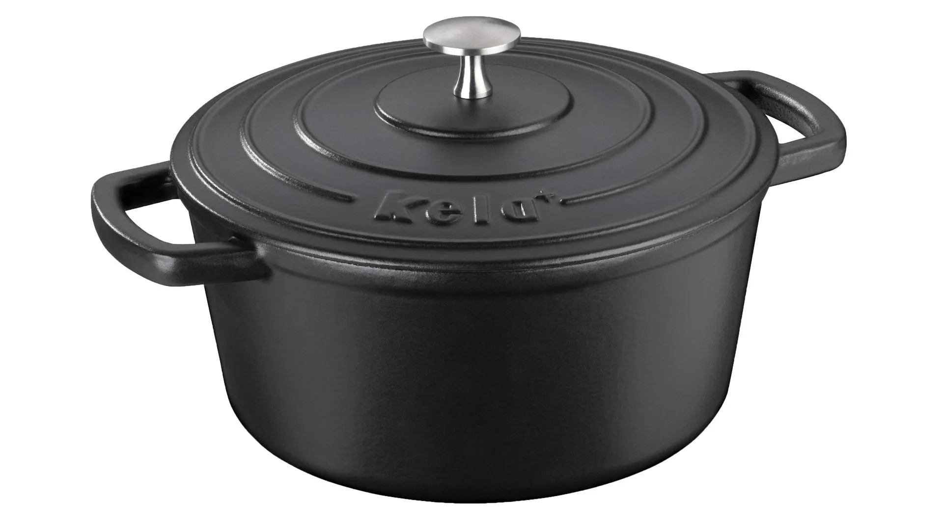 kela Bräter Calido, schwarzes Gusseisen - ca. 3,8 Liter