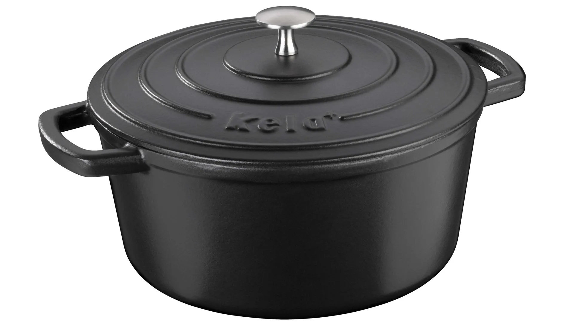 kela Bräter Calido, schwarzes Gusseisen - ca. 4,6 Liter