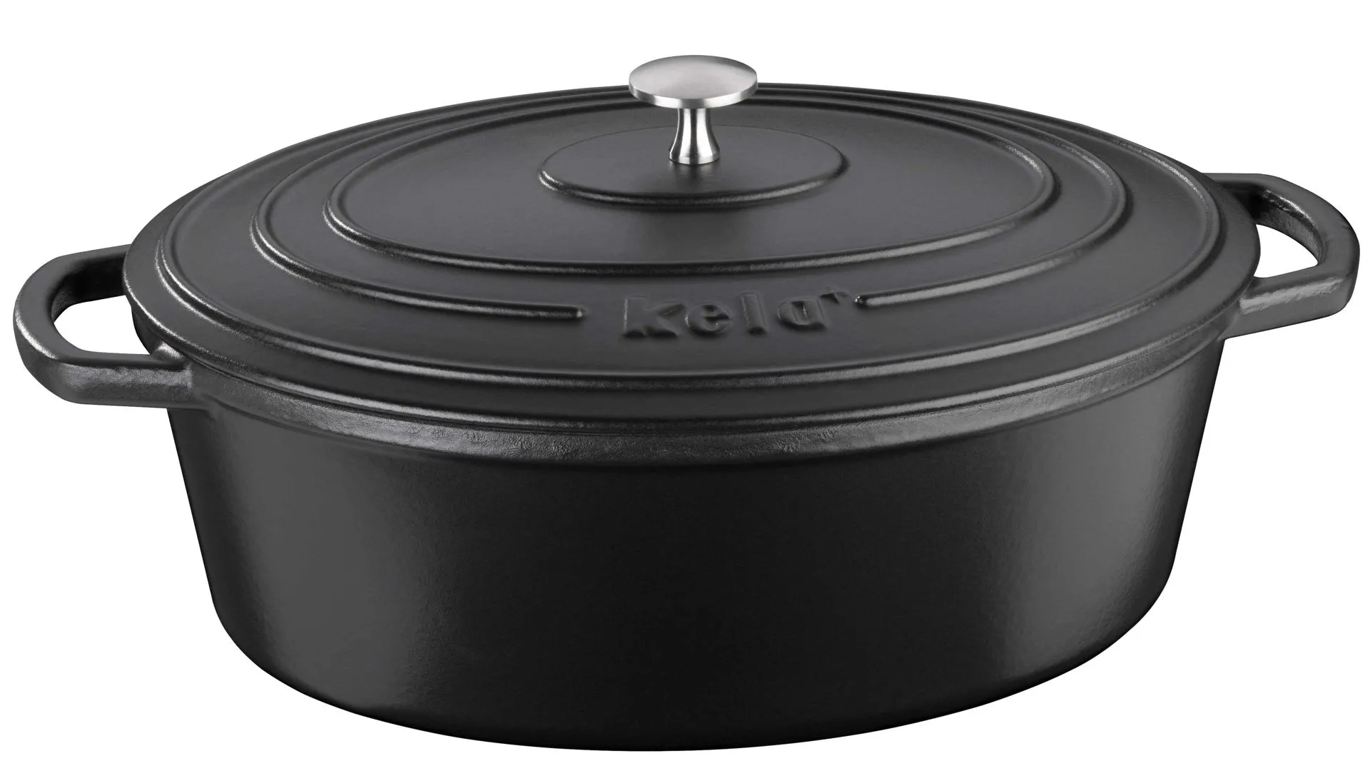 kela Bräter Calido, schwarzes Gusseisen - ca. 6 Liter