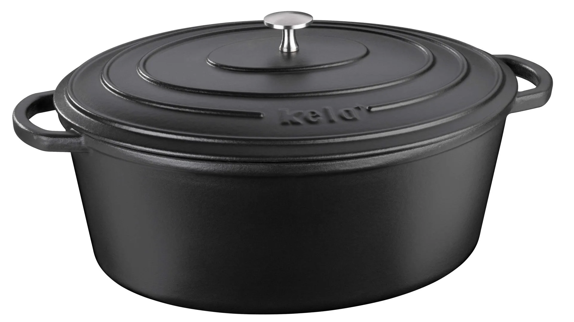 kela Bräter Calido, schwarzes Gusseisen - ca. 9,3 Liter