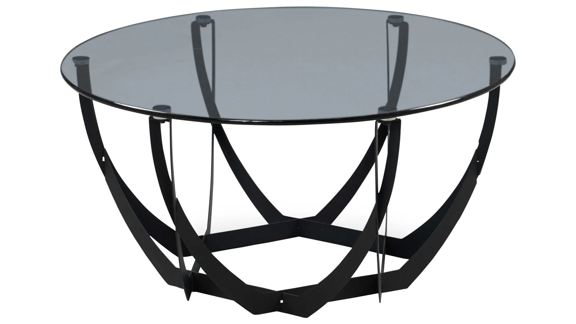 Couchtisch Maya 2, Grau & Schwarz - Durchmesser ca. 80 cm