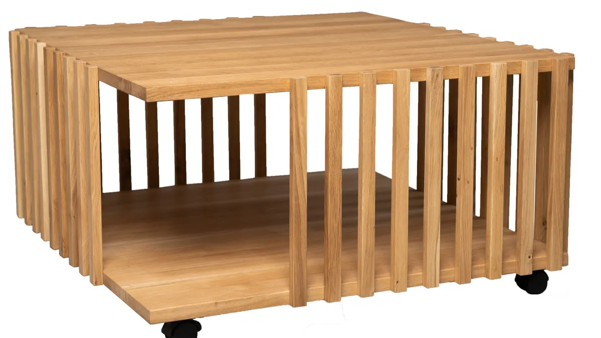 Couchtisch Malik, Wildeiche - ca. 75 x 75 cm