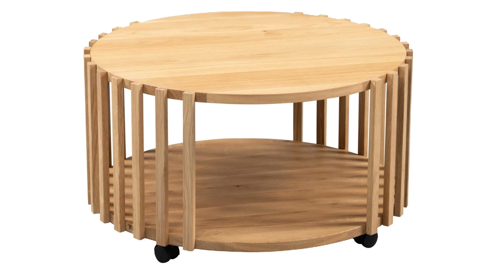 Couchtisch Mats 2, Wildeiche - Durchmesser ca. 70 cm