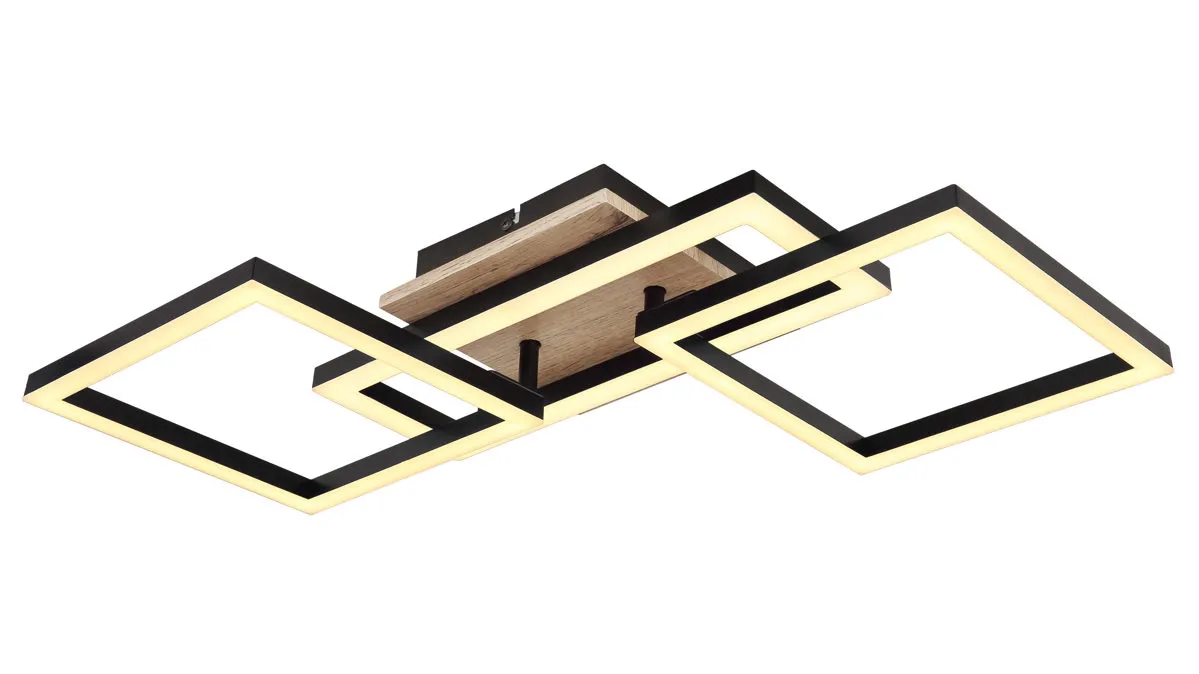 GLOBO Deckenlampe Bossy, mattschwarzes Metall - Länge ca. 70 cm