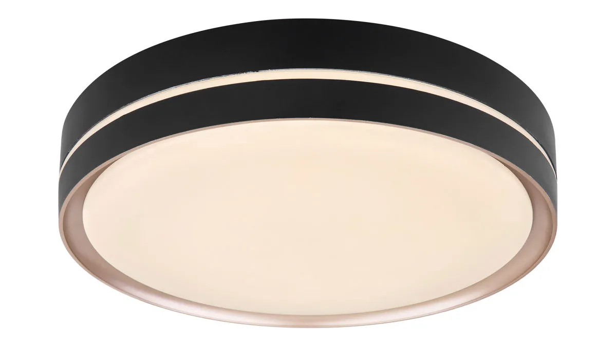 GLOBO Deckenlampe Manni, schwarzes Metall - Durchmesser ca. 39 cm