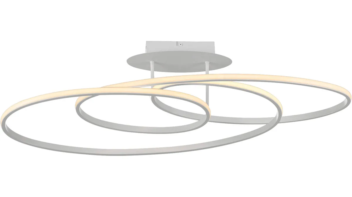 JUST LIGHT. Deckenleuchte Lumaca, Weiß - ca. 80 x 31 cm