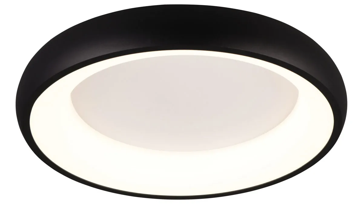 TRIO Deckenleuchte Cardona, Schwarz – Durchmesser ca. 47 cm