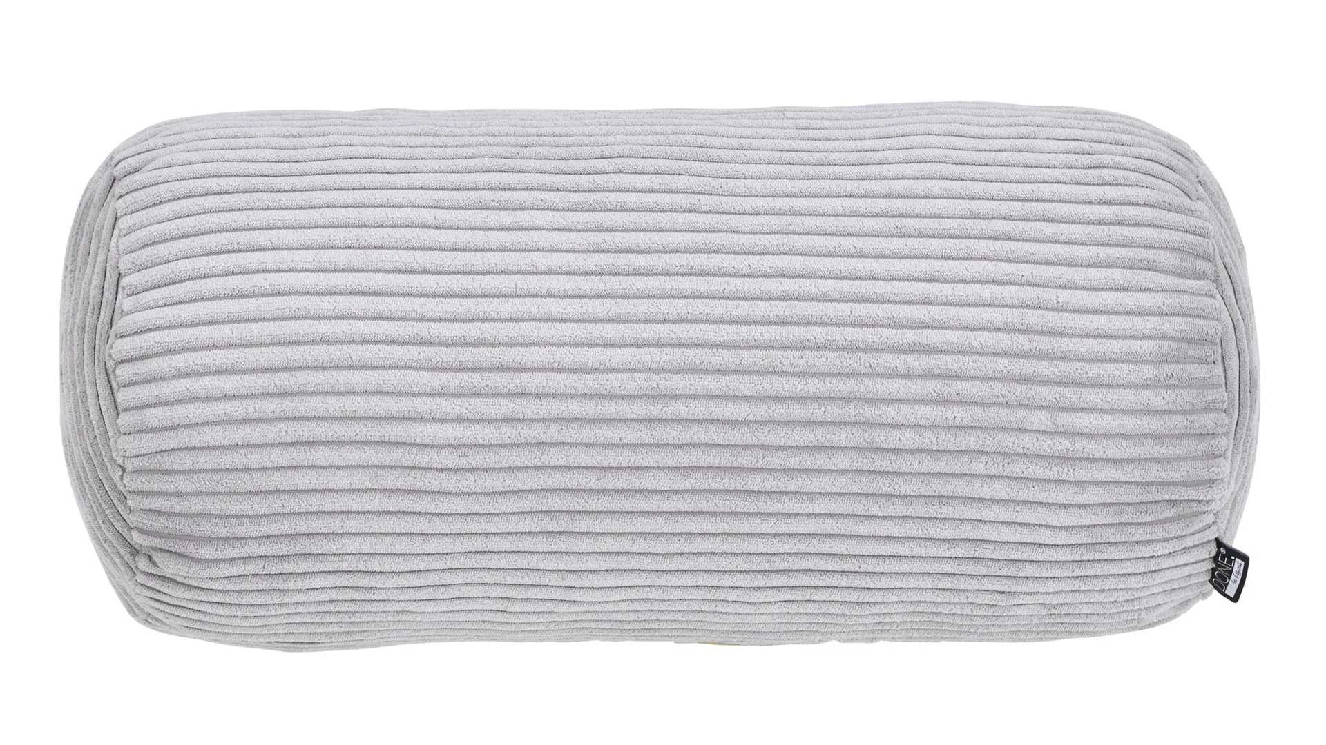 done.® Nackenrolle Cushion Zoom, silberfarbener Cordbezug - ca. 22 x 50 cm