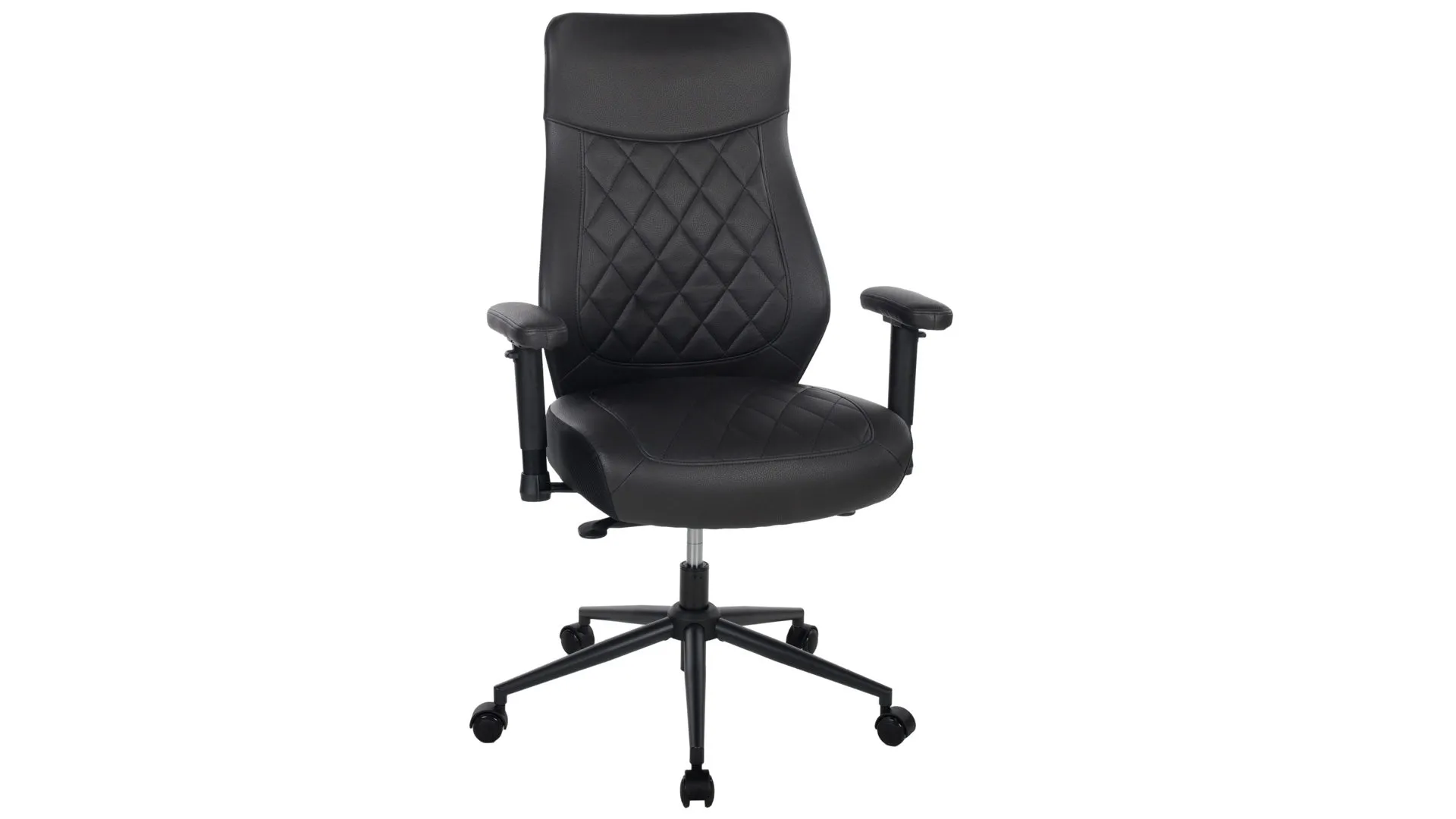 Chefsessel Falkenstein, schwarzer Bezug & schwarzes Drehkreuz