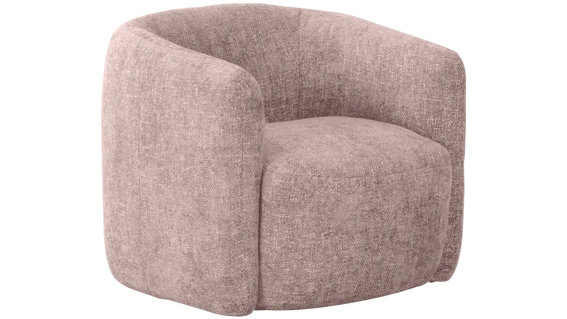 Drehsessel Alken, rosa Chenille 674