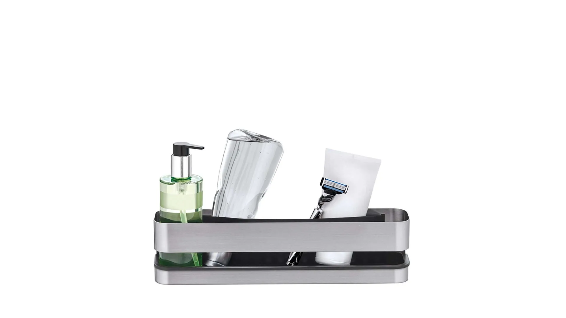 blomus Duschkorb Nexio, matter Edelstahl – Länge ca. 34 cm