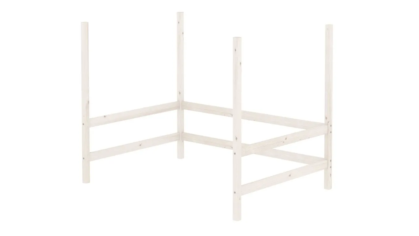 FLEXA Classic Pfosten , für 140 cm breites Hochbett, Kiefer weiß lasiert
