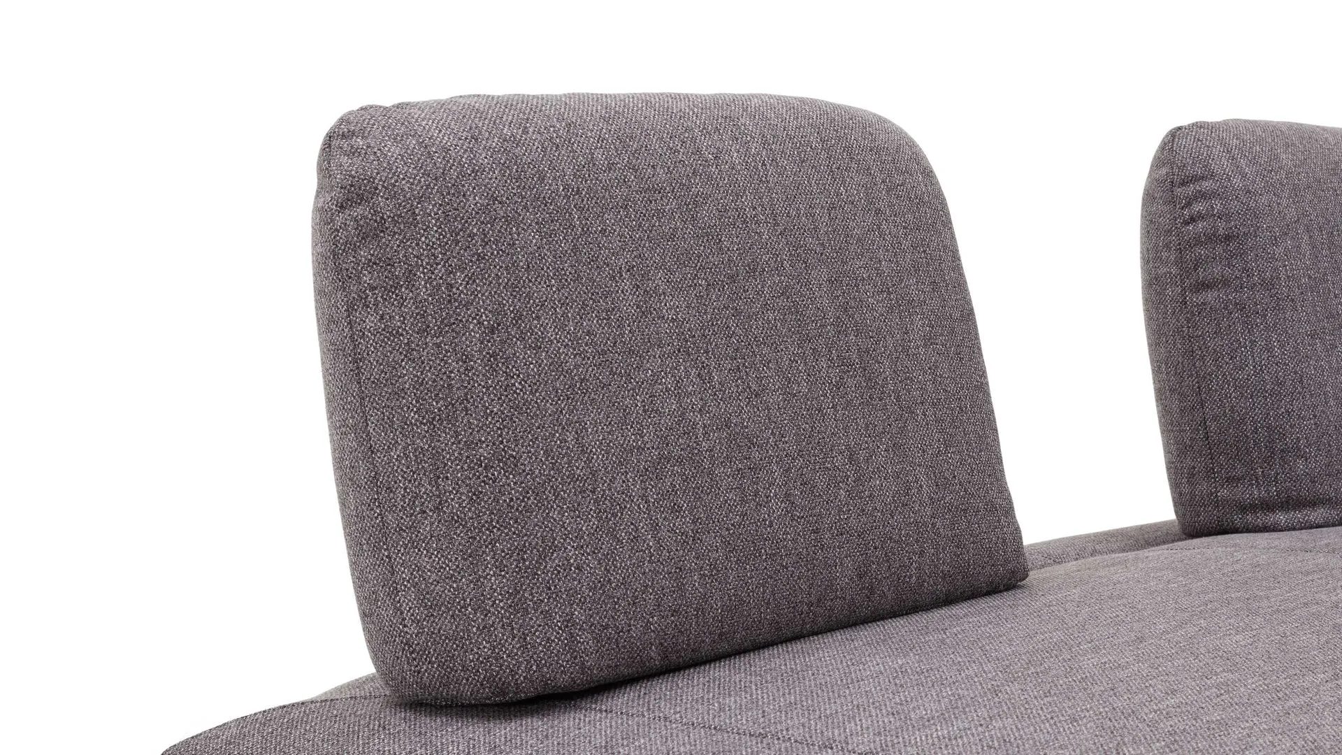 Polsterprogramm Tiamo Plus - Steckrücken, platinfarbener Stoffbezug