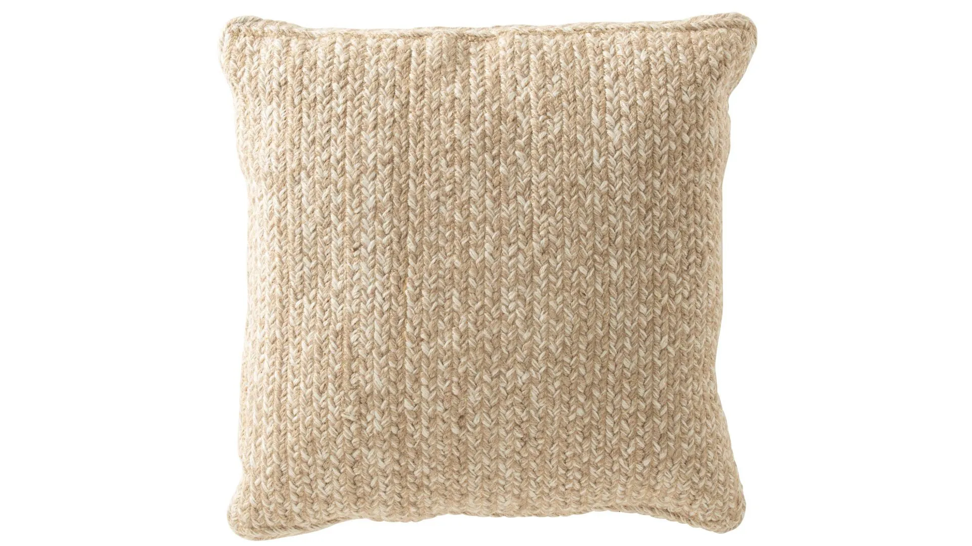 Kissen Miami, beige melierte Strickoptik - ca. 44 x 42 cm