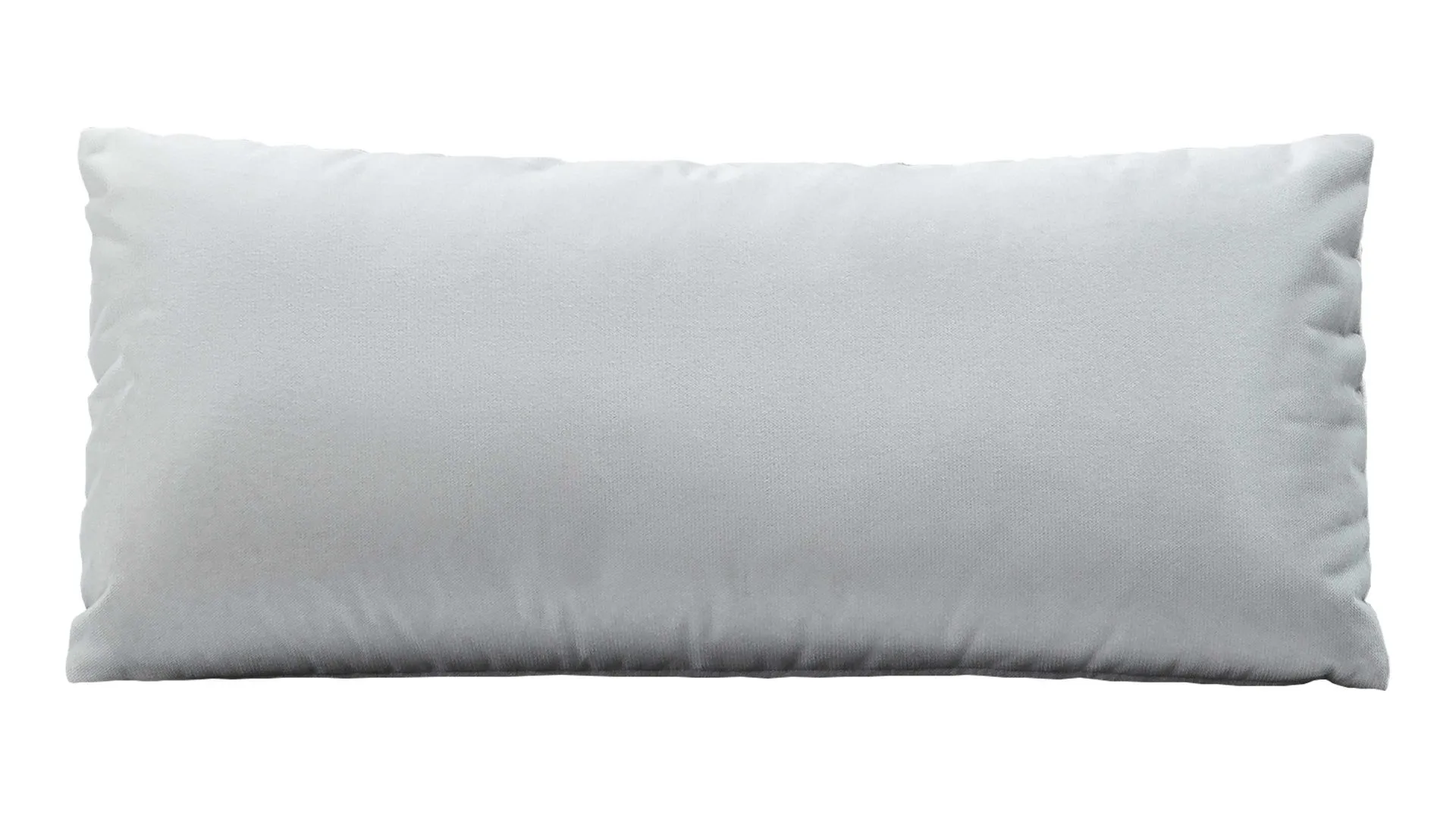 Nierenkissen Fringo, blaugrauer Stoffbezug 55-6563